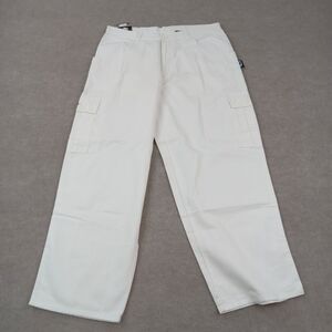 Vintage Interstate Cargo Pants Mens 40‎ (38x33 Actual) White Baggy Wide Leg 90s